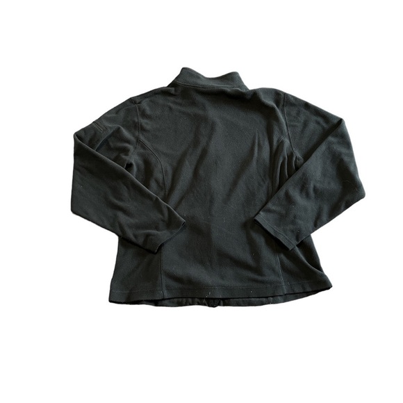 L.L. Bean Women’s Full Zip Black Fleece With 2 Zip Pockets Size Medium - Picture 3 of 5